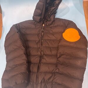 moncler off white Man Size 2 Black.  Yellow Monclair Logo. 100% authentic.